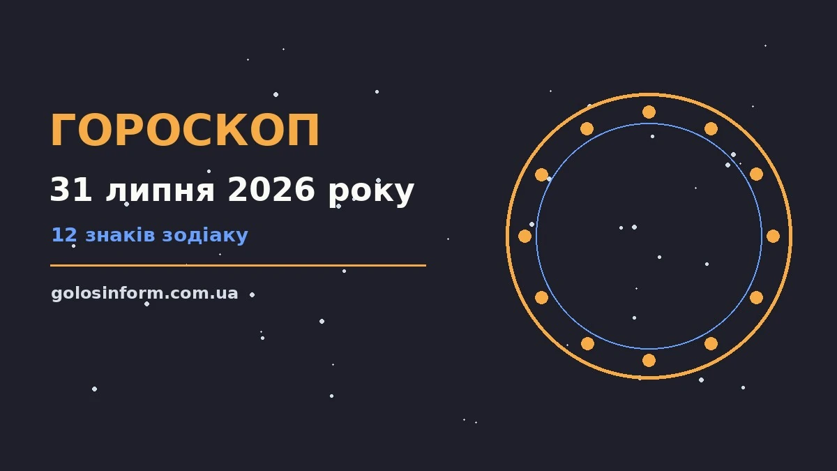 Щоденний гороскоп на 31 липня 2026 року: загальний огляд п'ятниці та поради для дванадцяти знаків Зодіаку