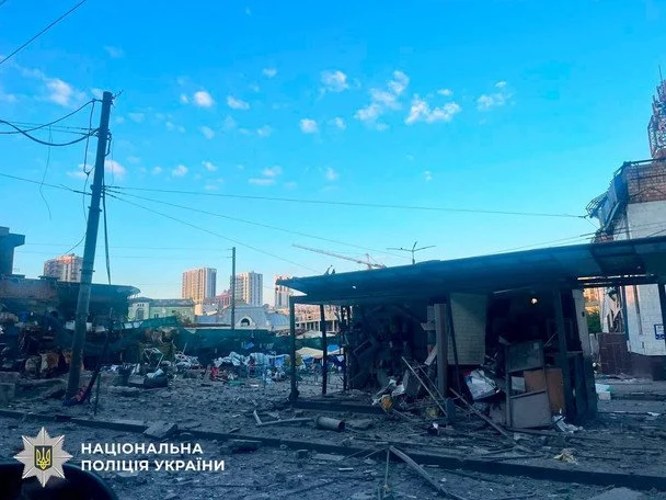Наслідки російського ракетного удару по Києву в ніч на 19 липня 2026 року
