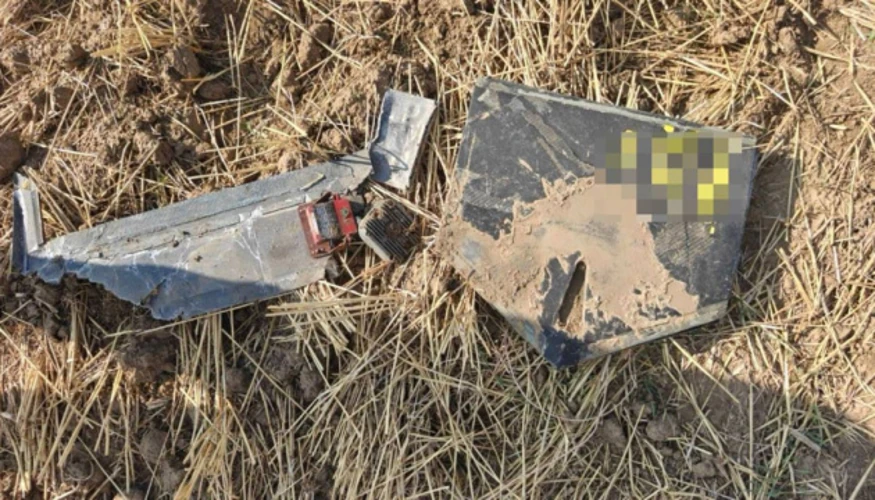 Місце виявлення уламків російського безпілотника «Герань-2» у Кагульському районі Молдови