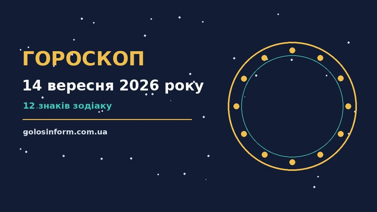 Зоряне небо над міською вечірньою панорамою як символ гороскопу на 14 вересня 2026 року