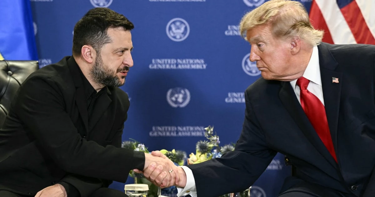 Президенти Зеленський і Трамп під час зустрічі на полях 81-ї сесії Генасамблеї ООН у Нью-Йорку 22 вересня