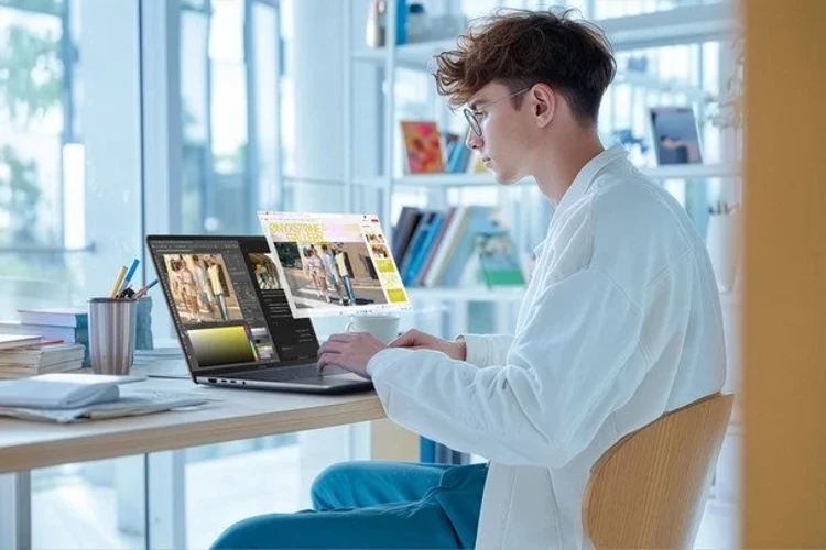 14-дюймовий ультрабук ASUS Zenbook 14 (UX3480) у кольорі Arctic Blue з кришкою з матеріалу Ceraluminum