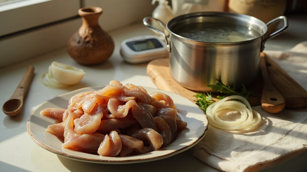 Куряча печінка під час приготування