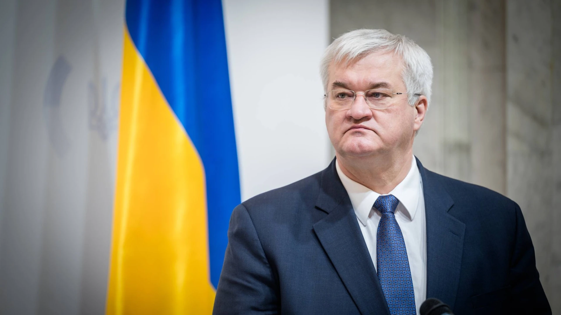 Андрій Сибіга під час публічного виступу чи повідомлення у соцмережі